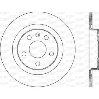 Jeu de 2 disques de frein arrière OPEN PARTS