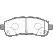 Jeu de 4 plaquettes de frein avant OPEN PARTS BPA0001.01 - Visuel 1