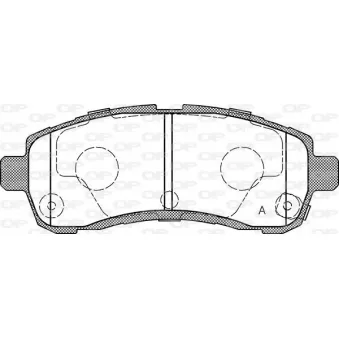 Jeu de 4 plaquettes de frein avant OPEN PARTS BPA0001.01