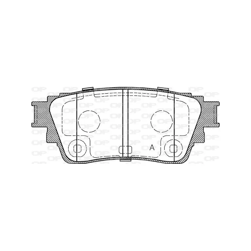 Jeu de 4 plaquettes de frein arrière OPEN PARTS BPA1861.00