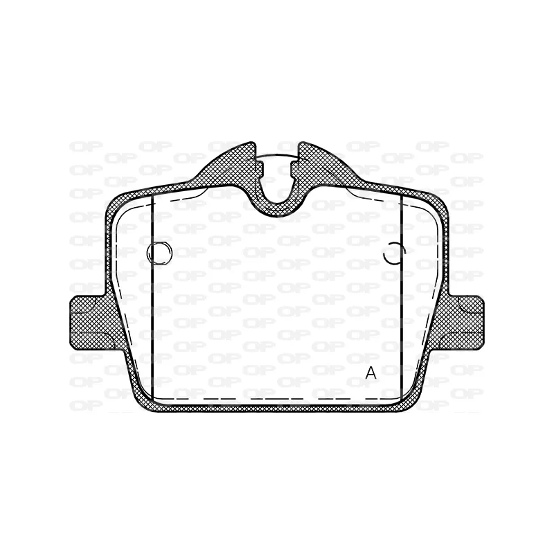 Jeu de 4 plaquettes de frein arrière OPEN PARTS BPA1874.00
