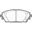 Jeu de 4 plaquettes de frein avant OPEN PARTS BPA1900.02 - Visuel 1