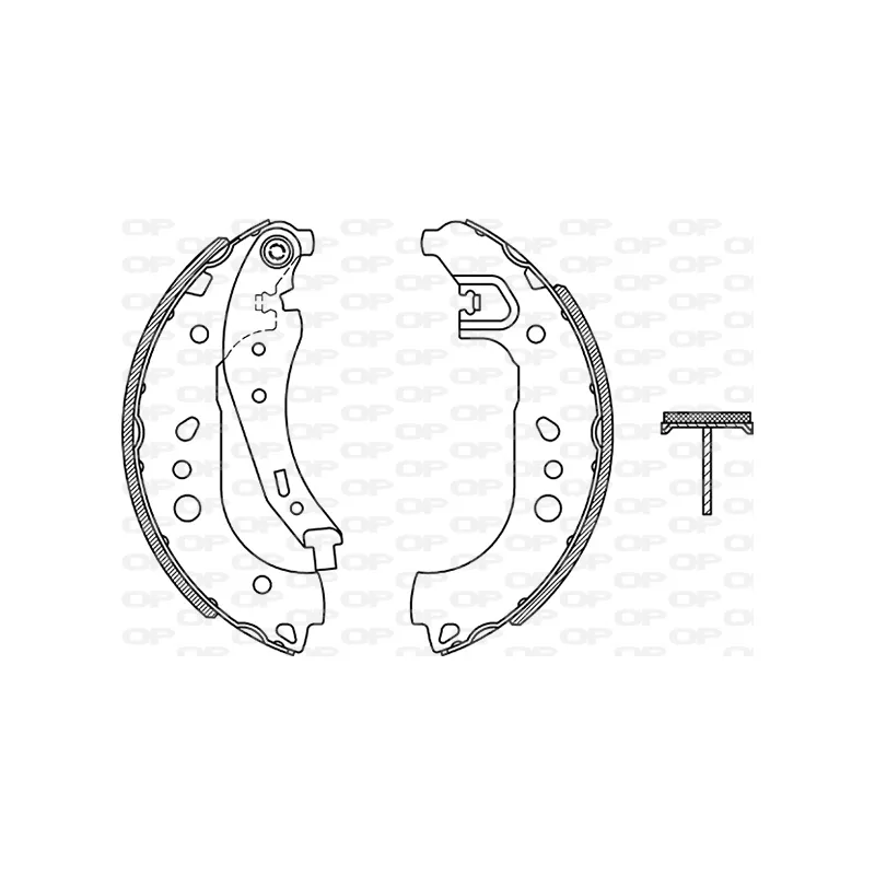Jeu de mâchoires de frein OPEN PARTS BSA2268.00