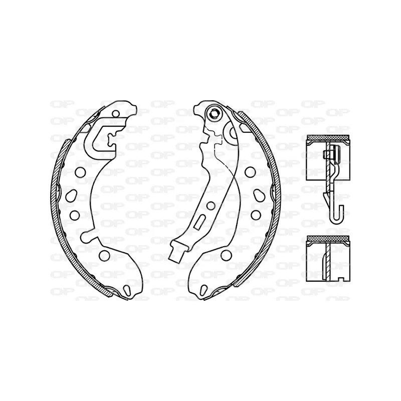 Jeu de mâchoires de frein OPEN PARTS BSA2272.00