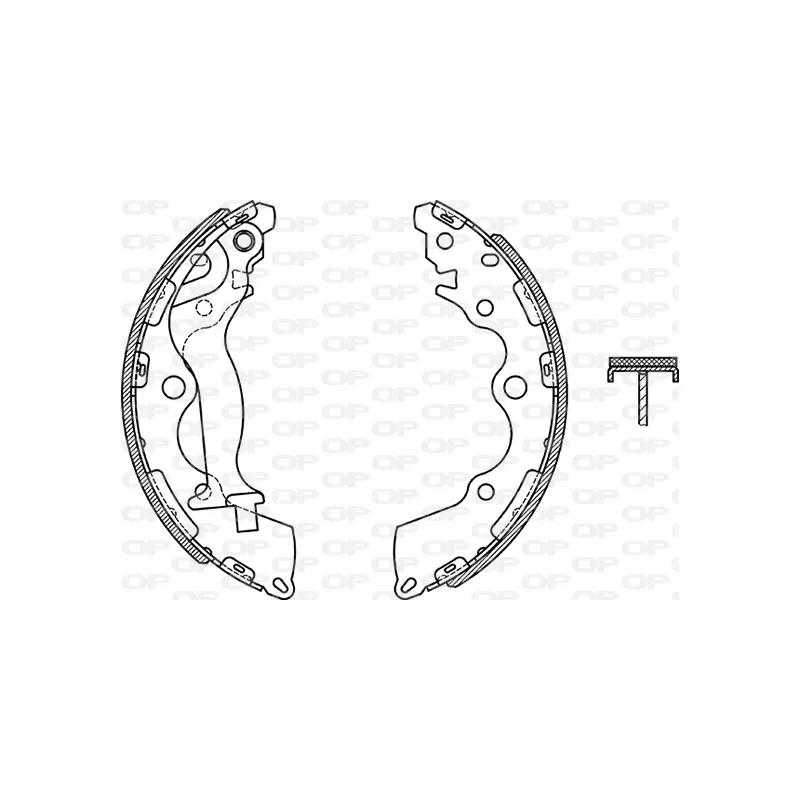 Jeu de mâchoires de frein OPEN PARTS BSA2273.00