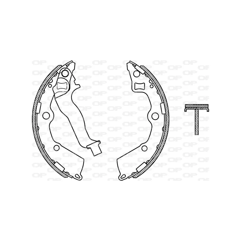 Jeu de mâchoires de frein OPEN PARTS BSA2276.00