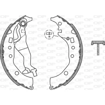 Jeu de mâchoires de frein OPEN PARTS BSA2277.00