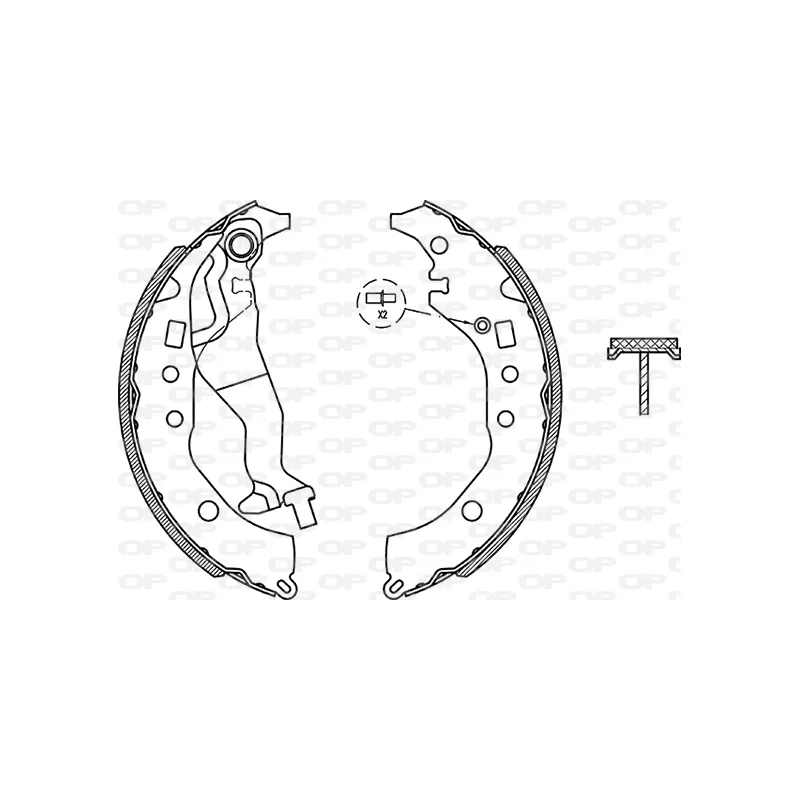 Jeu de mâchoires de frein OPEN PARTS BSA2277.00