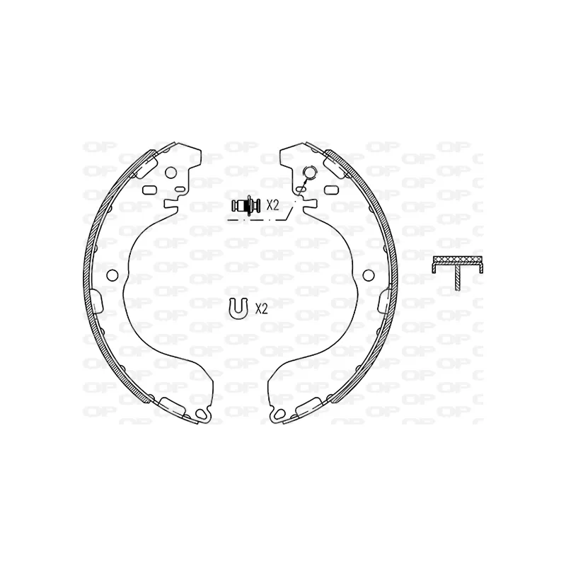 Jeu de mâchoires de frein OPEN PARTS BSA2278.00