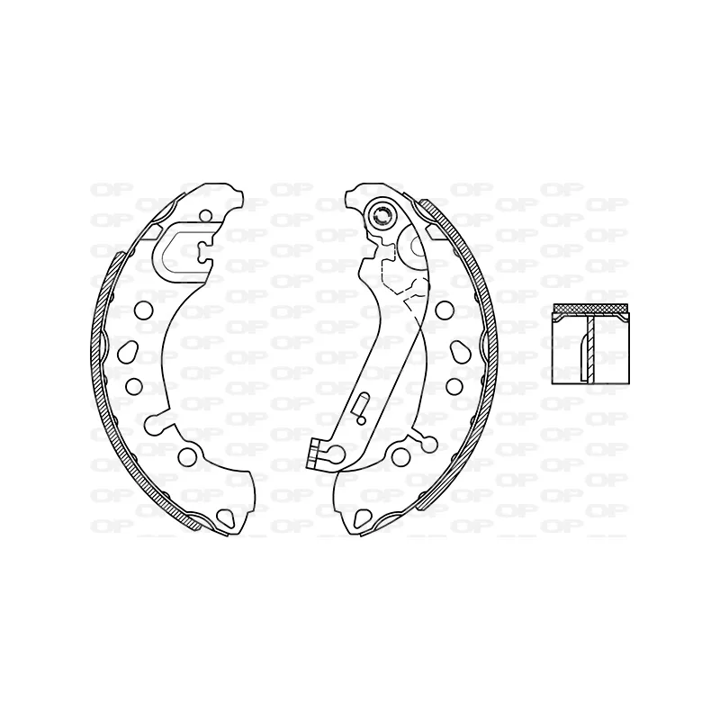 Jeu de mâchoires de frein OPEN PARTS BSA2279.00
