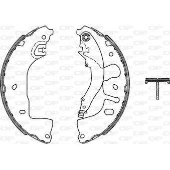 Jeu de mâchoires de frein OPEN PARTS BSA2280.00