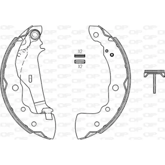 Jeu de mâchoires de frein OPEN PARTS BSA2281.00