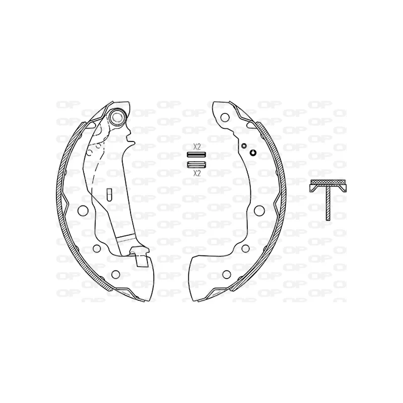Jeu de mâchoires de frein OPEN PARTS BSA2281.00