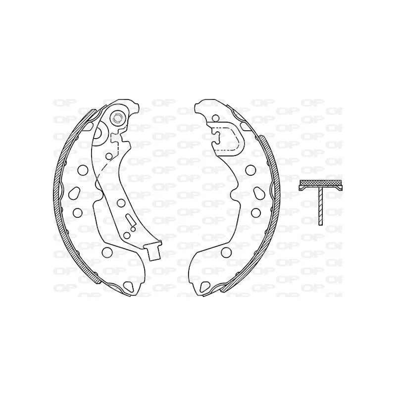 Jeu de mâchoires de frein OPEN PARTS BSA2282.00