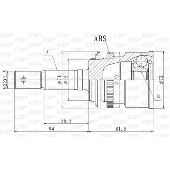 Embout de cardan avant (kit de réparation) OPEN PARTS CVJ5842.10