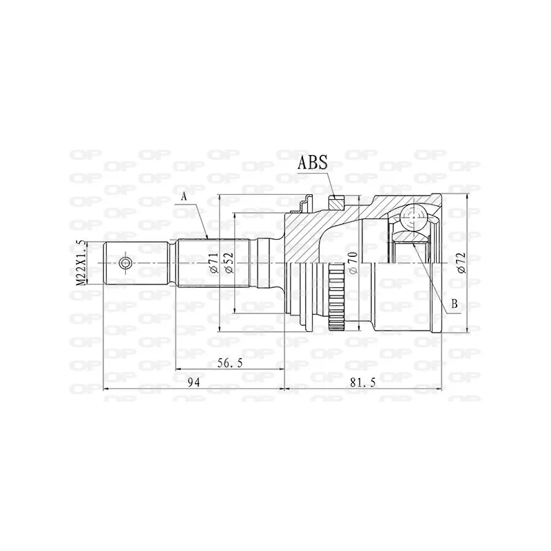 Embout de cardan avant (kit de réparation) OPEN PARTS CVJ5842.10
