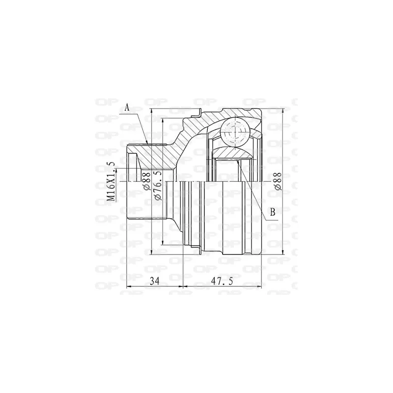 Embout de cardan avant (kit de réparation) OPEN PARTS CVJ5843.10