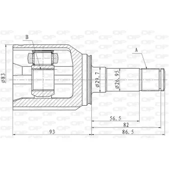 Embout de cardan avant (kit de réparation) OPEN PARTS CVJ5844.20