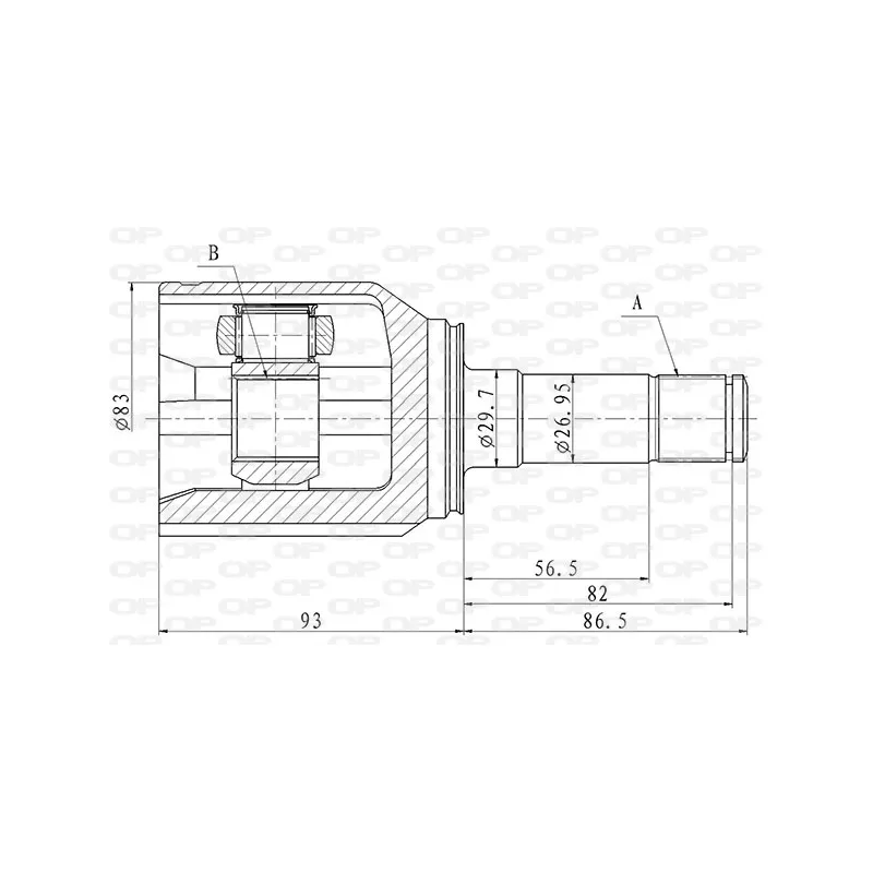 Embout de cardan avant (kit de réparation) OPEN PARTS CVJ5844.20
