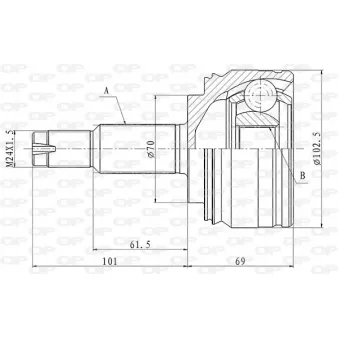 Embout de cardan avant (kit de réparation) OPEN PARTS CVJ5845.10