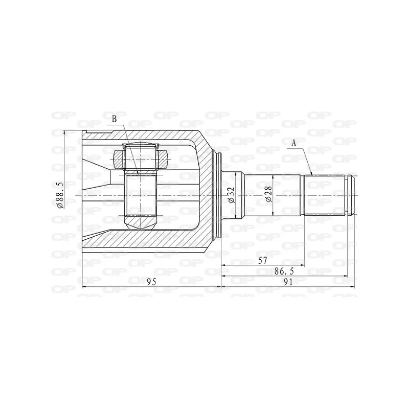 Embout de cardan avant (kit de réparation) OPEN PARTS CVJ5846.20