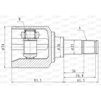 Embout de cardan avant (kit de réparation) OPEN PARTS CVJ5847.20