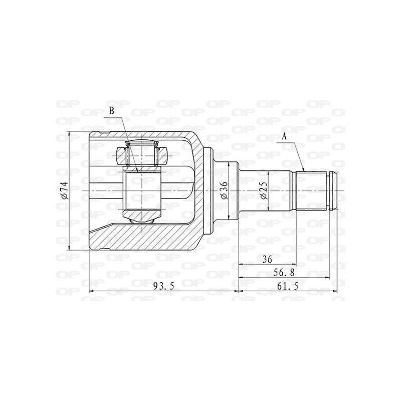 Embout de cardan avant (kit de réparation) OPEN PARTS CVJ5847.20