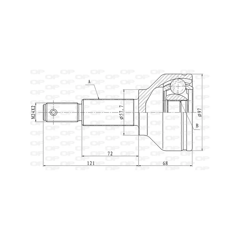 Embout de cardan avant (kit de réparation) OPEN PARTS CVJ5848.10