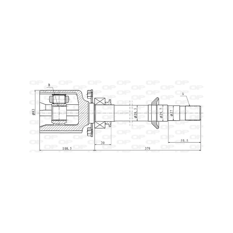 Embout de cardan avant (kit de réparation) OPEN PARTS CVJ5849.20