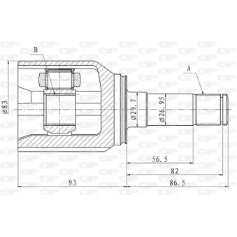 Embout de cardan avant (kit de réparation) OPEN PARTS