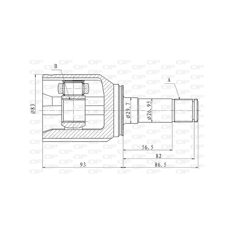 Embout de cardan avant (kit de réparation) OPEN PARTS CVJ5851.20