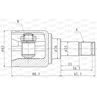 Embout de cardan avant (kit de réparation) OPEN PARTS CVJ5853.20