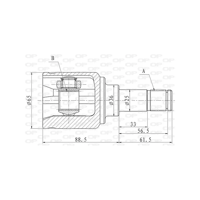 Embout de cardan avant (kit de réparation) OPEN PARTS CVJ5853.20