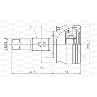 Embout de cardan avant (kit de réparation) OPEN PARTS CVJ5858.10