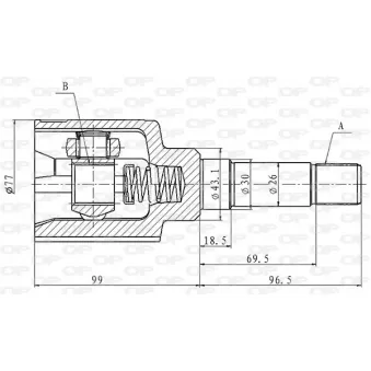Embout de cardan avant (kit de réparation) OPEN PARTS CVJ5859.20