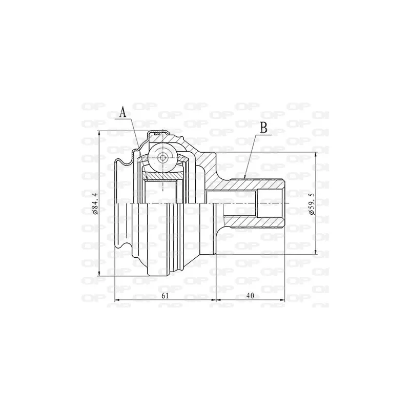 Embout de cardan avant (kit de réparation) OPEN PARTS CVJ5860.10