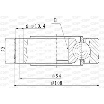 Embout de cardan avant (kit de réparation) OPEN PARTS CVJ5863.20