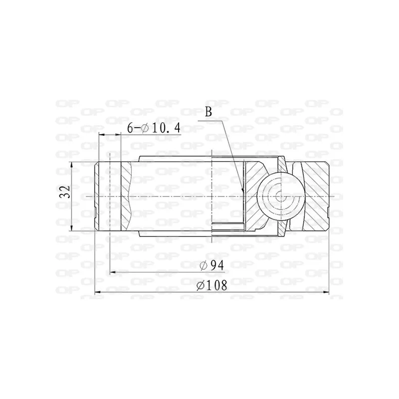 Embout de cardan avant (kit de réparation) OPEN PARTS CVJ5863.20