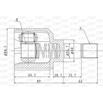 Embout de cardan avant (kit de réparation) OPEN PARTS CVJ5864.20