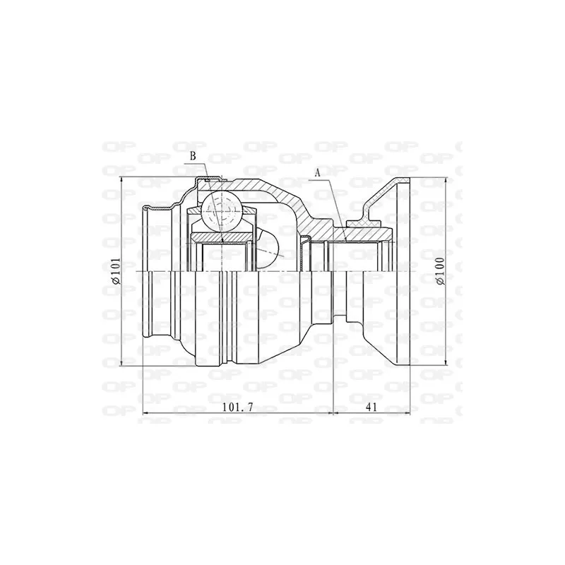 Embout de cardan avant (kit de réparation) OPEN PARTS CVJ5865.20