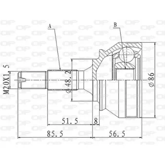 Embout de cardan avant (kit de réparation) OPEN PARTS CVJ5866.10