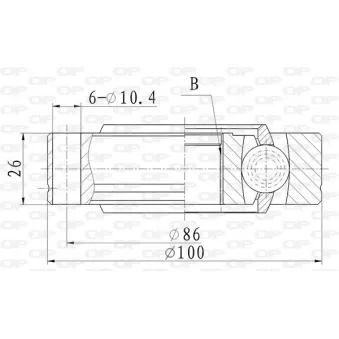 Embout de cardan avant (kit de réparation) OPEN PARTS CVJ5868.20