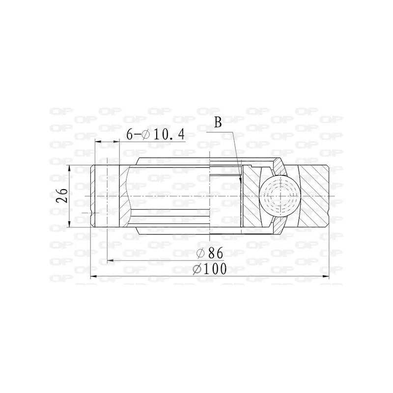 Embout de cardan avant (kit de réparation) OPEN PARTS CVJ5868.20