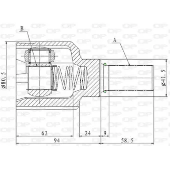 Embout de cardan avant (kit de réparation) OPEN PARTS CVJ5870.20