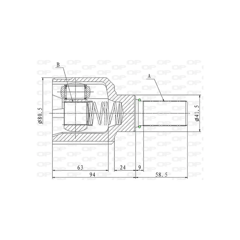 Embout de cardan avant (kit de réparation) OPEN PARTS CVJ5870.20