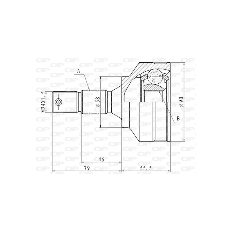 Embout de cardan avant (kit de réparation) OPEN PARTS CVJ5872.10