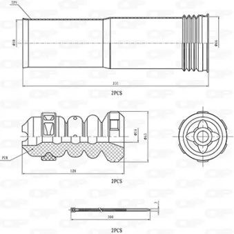 Kit de protection contre la poussière, amortisseur OPEN PARTS DCK5117.04
