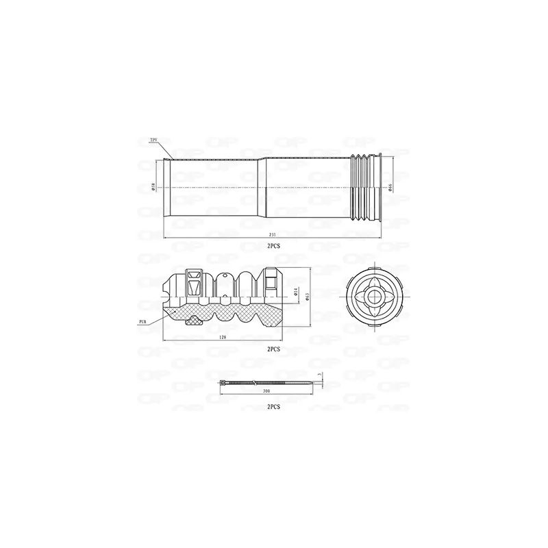 Kit de protection contre la poussière, amortisseur OPEN PARTS DCK5117.04