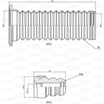 Kit de protection contre la poussière, amortisseur OPEN PARTS DCK5118.04