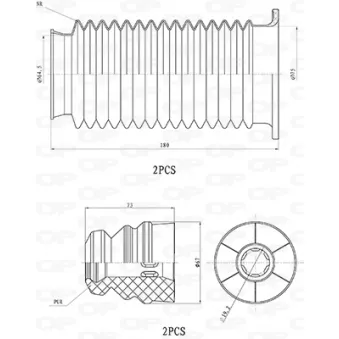 Kit de protection contre la poussière, amortisseur OPEN PARTS DCK5119.04